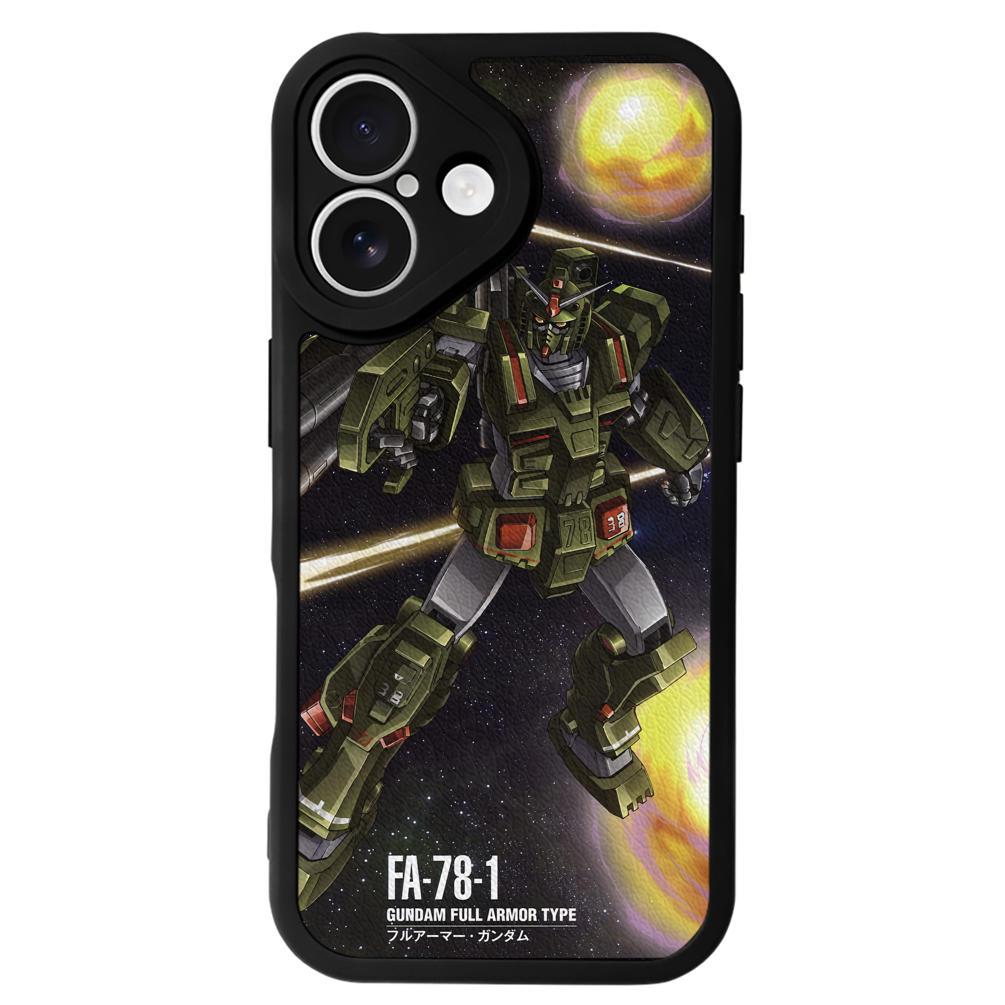 （画像用） 機動戦士ガンダム Mobile Suit Gundam 【iPhone 16シリーズ対応】シリコンスマホケース（レザー調） 材質：シリコン